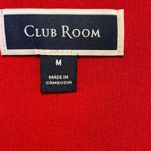 Ablaze Fleece Hoodie Medium Red & Black By Club Room - Picture 2 of 6